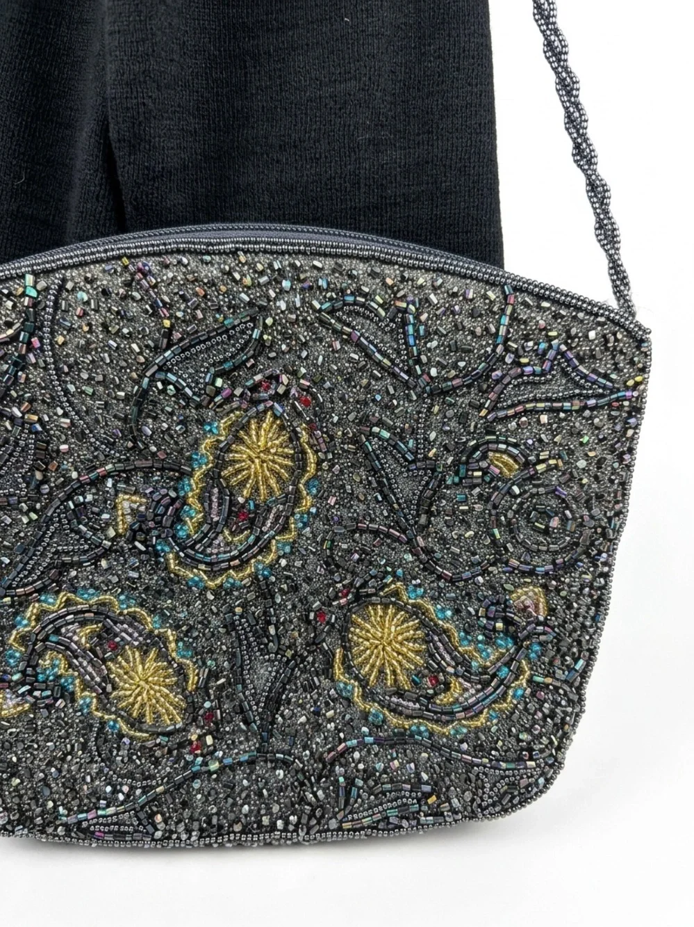 Vintage Beaded Evening Clutch Bag Excellent Condition